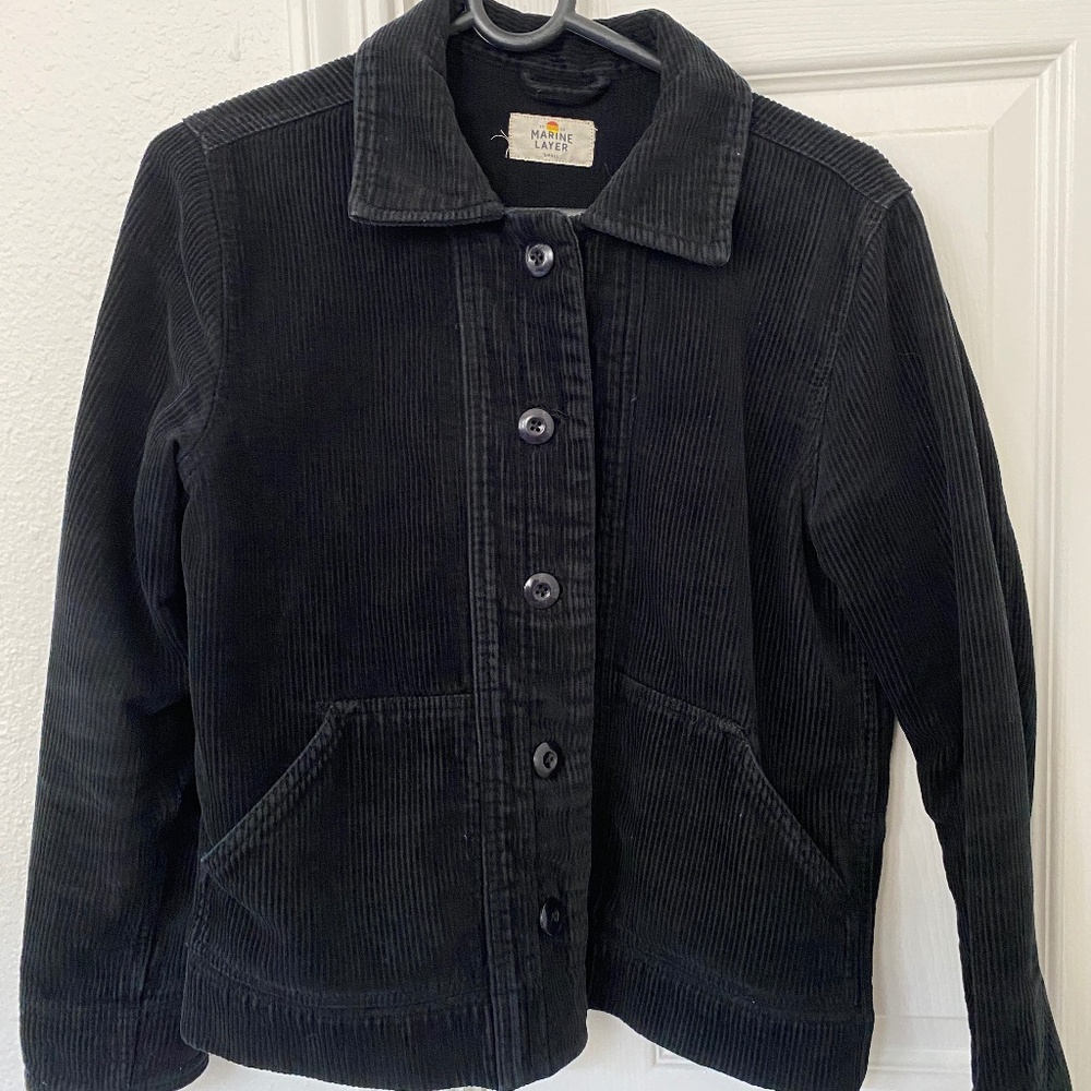 Marine Layer Corduroy Dark Blue Jacket